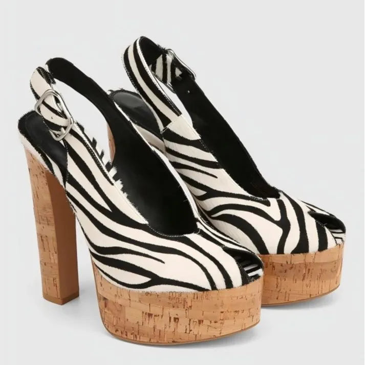 Sandali estivi da donna con tacco alto e suola spessa, sandali trasparenti alla moda per taglie forti da donna 34-44.