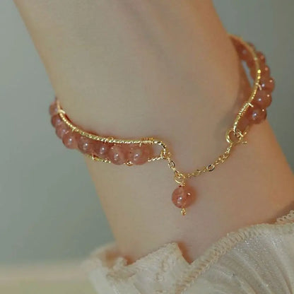 Bracelet perles rondes de jade pour femmes, manchette magnétique, pendentif papillon, chaîne de main, bijoux raffinés en émeraude, cadeau d'anniversaire