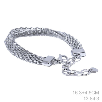 Yhpup Collana a collo largo con catena cubana in metallo impermeabile in acciaio inossidabile Colore oro argento Regalo di gioielli con texture alla moda