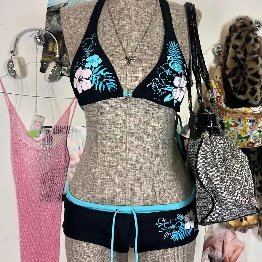 Tendance mode printemps/été Bikini sexy Y2K Ins Design de niche européen et américain Ensemble maillot de bain sexy et ajusté