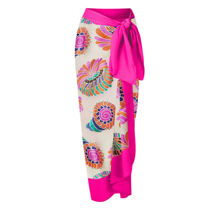 Nuovo Abito da Spiaggia Sexy con Stampa Retrò 2026, Copricostume Lungo, Gonna per Feste, Costume da Bagno, Abbigliamento da Spiaggia