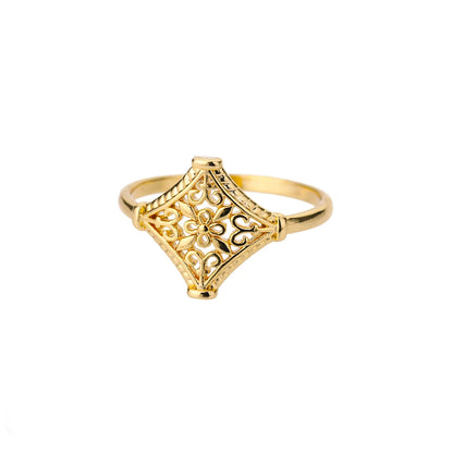 Anelli con fiori grandi esagerati in acciaio inossidabile per le donne Anello da dito con girasole color oro Regalo di gioielli estetici di moda femminile