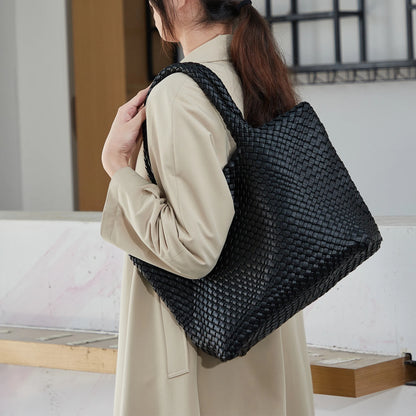 Borsa tote in tessuto Borsa da donna Borse a tracolla in pelle vegana - Borse tote da spiaggia estive alla moda - Borse da viaggio grandi