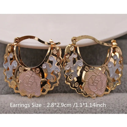 Eleganti orecchini a cerchio placcati in oro 14K per le donne-perfetti per matrimoni, feste e compleanni