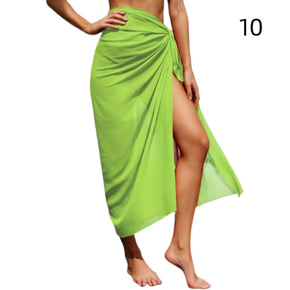 Jupes de plage sexy pour femmes, jupes de plage en mousseline, paréo long, serviette de plage, écharpe de bikini sexy
