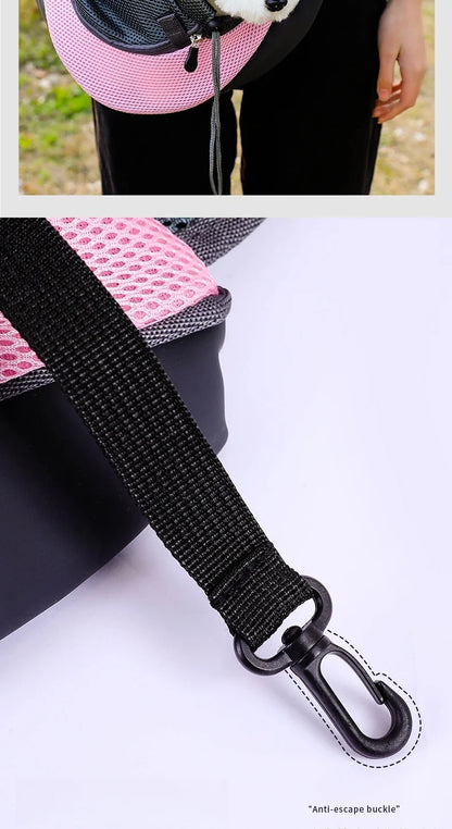 Zaino per animali domestici, borsa a tracolla portatile da viaggio, borsa a tracolla per esterni a mani libere adatta per forniture per animali domestici per gatti e cani