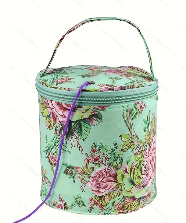 Borsa portaoggetti per filati Borse rotonde per filati di lana per maglieria Organizzatore Aghi per cucire all'uncinetto Borsa Strumenti per tessitura Accessori Ciotola Artigianato Tote