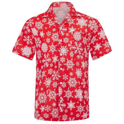Camicia da uomo con risvolto estivo a maniche corte motivo hawaiano personalizzato stampa 3D lavoro casual quotidiano vacanza design confortevole