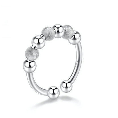 Anelli di ansia punk per donna uomo spirale Fidget perline anello gioielli di tendenza piacevole ruota liberamente anello in acciaio inossidabile antistress regalo