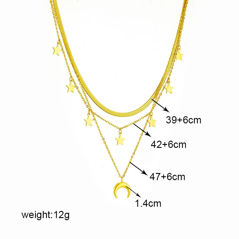 DIEYURO Collana con ciondolo occhi azzurri con serratura a forma di farfalla in acciaio inossidabile 316L per le donne Nuovi regali di gioielli con catena girocollo multistrato