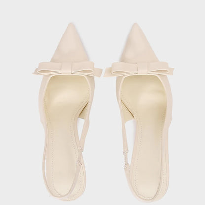 Sandales d'été à talons hauts pour femmes Élégante décoration de nœud Mode Fête Mariage Chaussures élégantes à talon aiguille sexy pour femmes