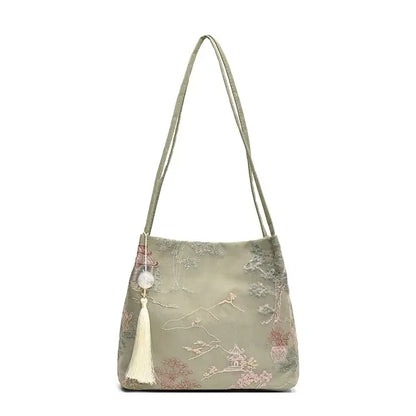 Borsa a tracolla da donna alla moda ricamata in stile cinese di vendita caldo 2026 Borsa di grande capacità di nuova tendenza estiva
