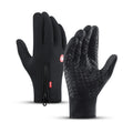 Guanti Sportivi Autunno Inverno per Uomo e Donna, Guanti da Moto in Pile con Zip, Touchscreen, Caldi, Idrorepellenti, Antivento e Antiscivolo per Ciclismo