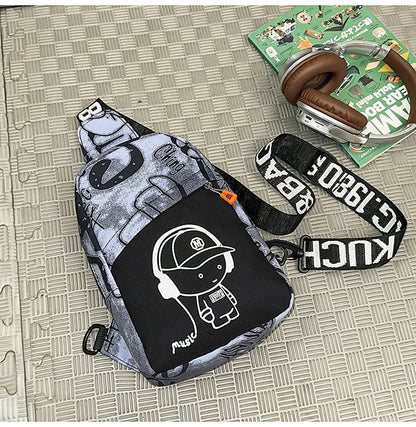 Borsa da petto luminosa alla moda Borsa a tracolla portatile leggera per pendolari per gita quotidiana Borse a tracolla dal design unico