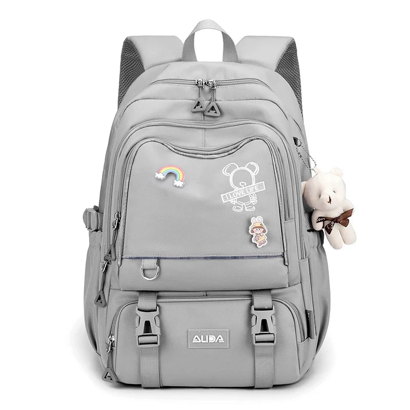 Borse da scuola per bambini per ragazze adolescenti Zaino grande Kawaii Zaino da scuola per studenti di medie dimensioni Borsa per libri Zaino da viaggio per laptop