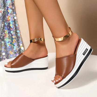 Donne di estate Comodi Sandali di Tendenza Più Il Formato antiscivolo Casual Sandali Delle Donne Della Piattaforma Open Toe Scarpe Da Donna Zapatos De Mujer