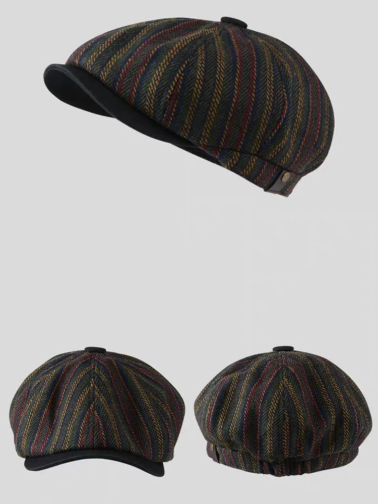 Primavera Autunno Inverno Uomo Classico Splicing Cappelli Ottagonali Retro Britannico Newsboys Cappello Gatsby Donna Uomo Berretto Berretti кепка му