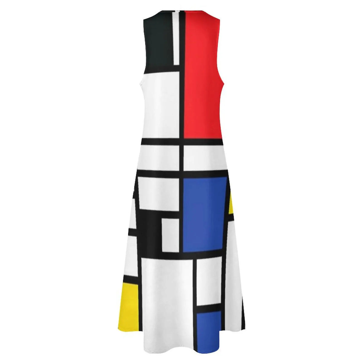 piet mondrian - Composizione con, Rosso, Blu, giallo, nero, bianco Abito lungo abiti estivi abiti da festa da donna abiti da donna Abito