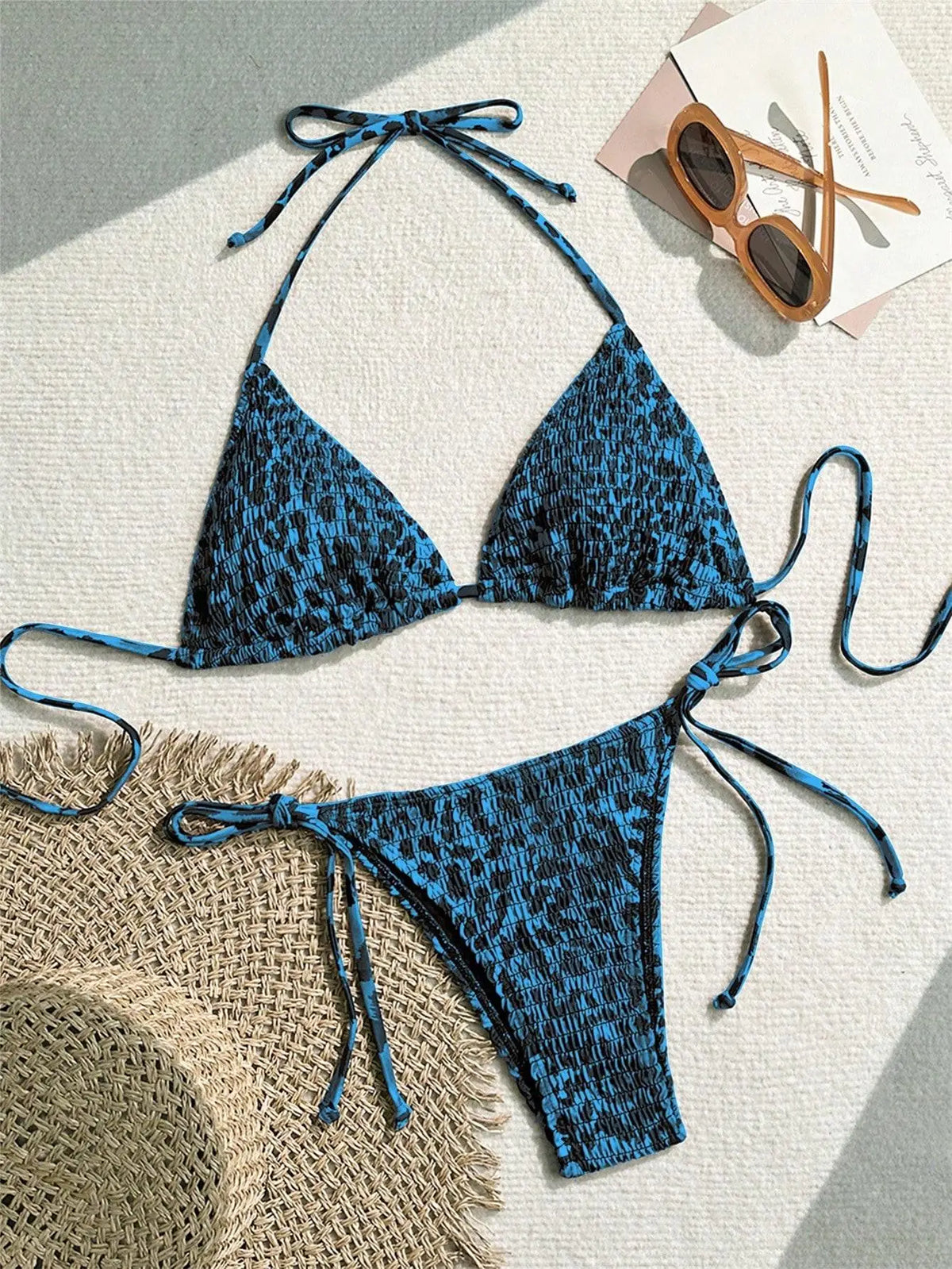 Maillot de bain imprimé bikini sexy femme, style été, col suspendu, mode haut de gamme, sport, plage, princesse, baignade
