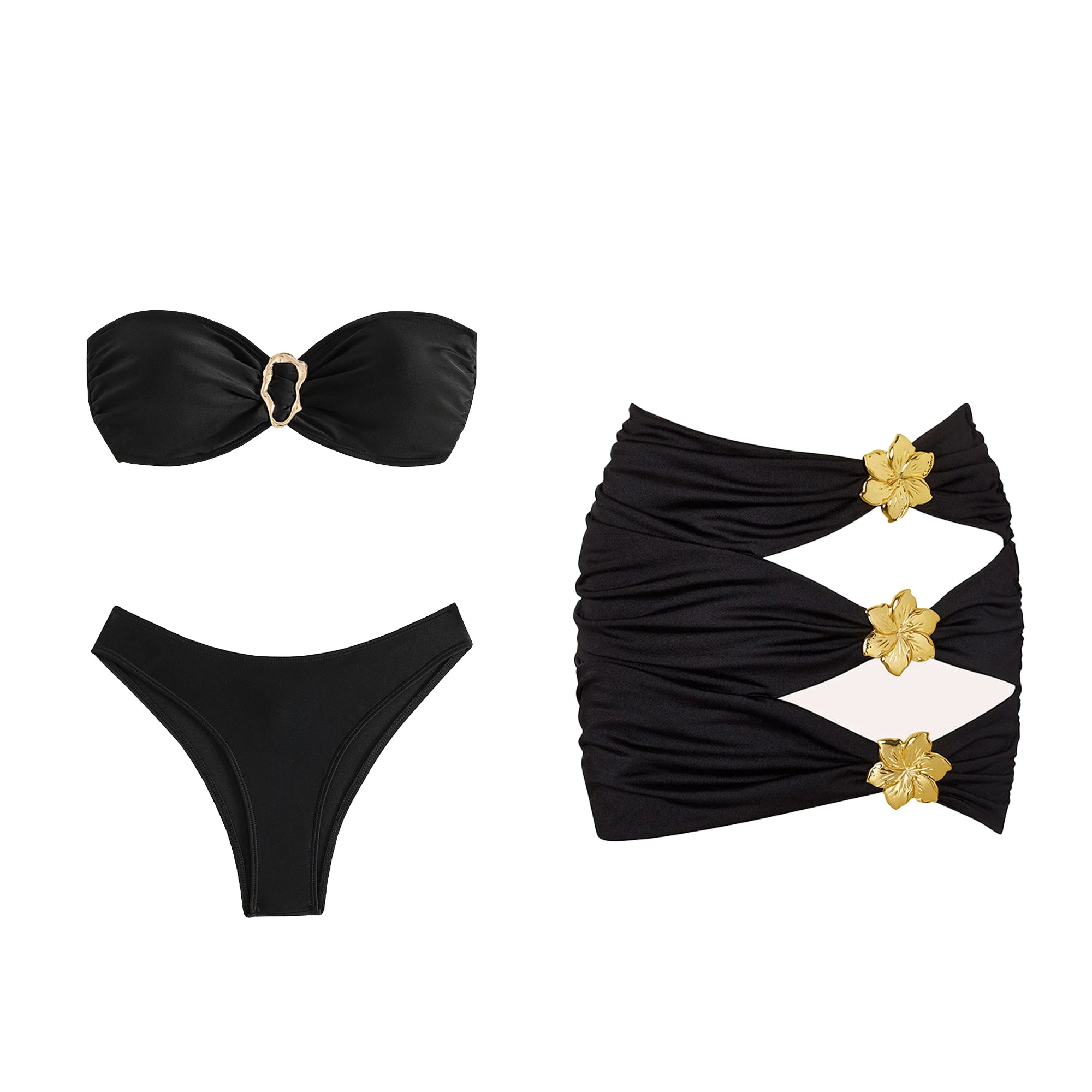 Bikini con scollo a V donna nuovo costume da bagno con volant bikini rosso set costumi da bagno con scollo all'americana biquini a gamba alta costumi da bagno da spiaggia a vita alta