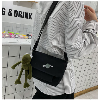 Borsa a tracolla per studenti con collage casual Borsa piccola da donna Borsa a tracolla in tela per donna Borse a tracolla con stampa Bolsas Sac