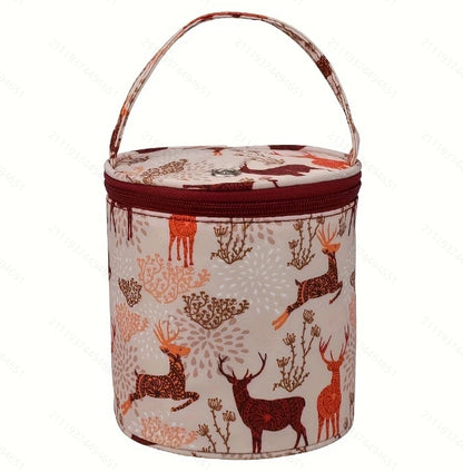 Borsa portaoggetti per filati Borse rotonde per filati di lana per maglieria Organizzatore Aghi per cucire all'uncinetto Borsa Strumenti per tessitura Accessori Ciotola Artigianato Tote