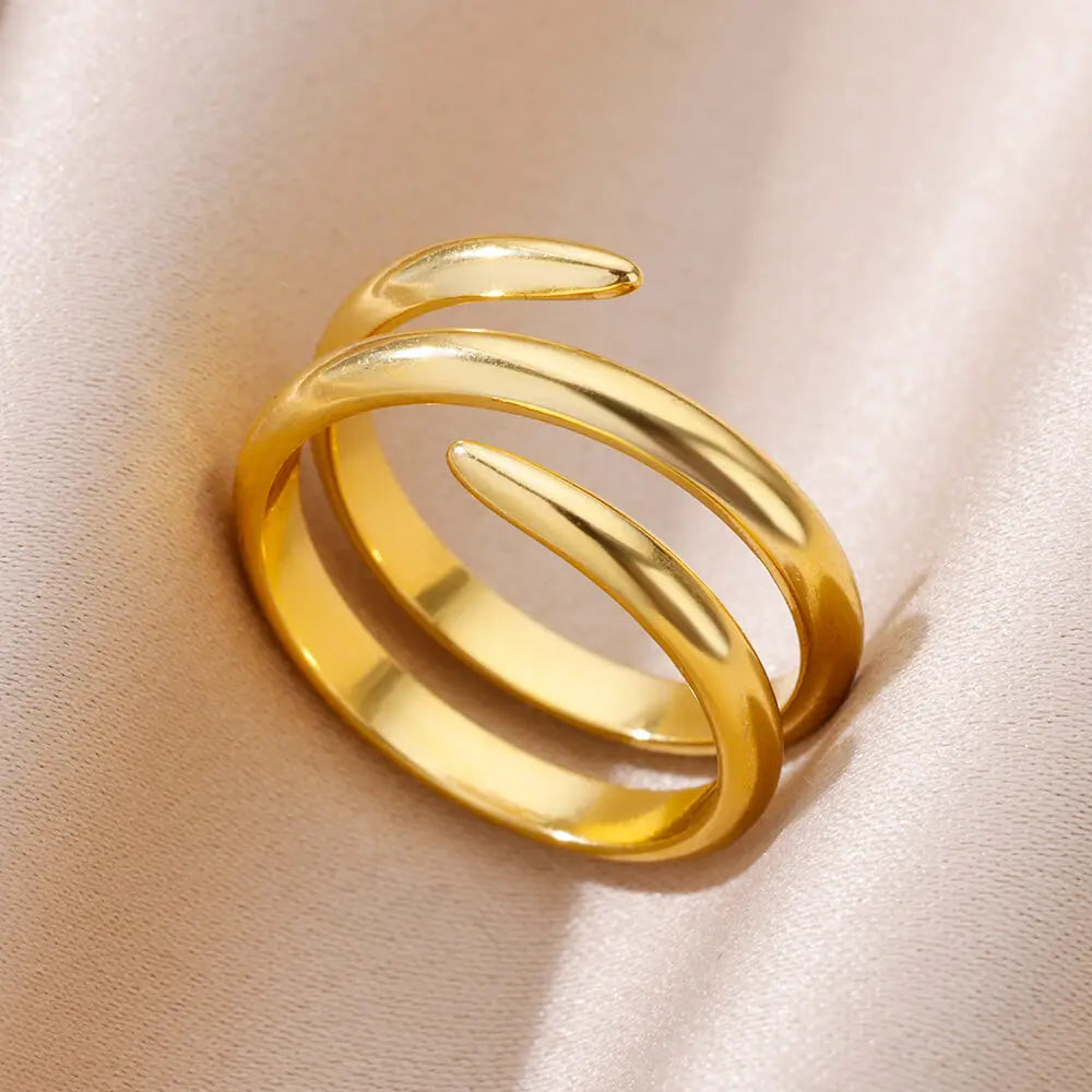 Anelli in acciaio inossidabile 316L per le donne Colore oro Non sbiadisce mai Anelli classici di lusso Anelli per coppie di nozze Gioielli Spedizione gratuita