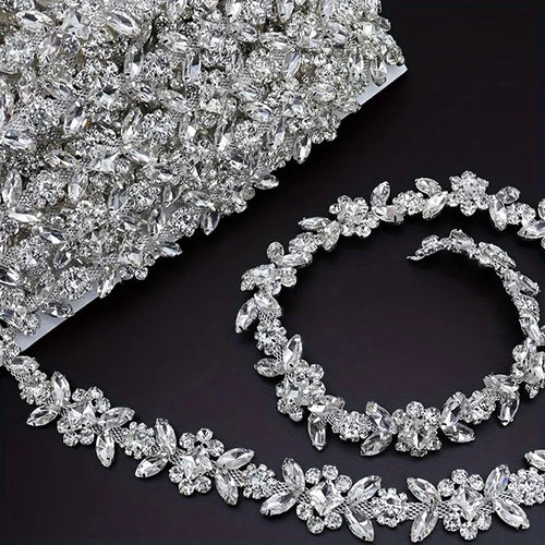 1pc catena di strass di cristallo ampia scintillante fai da te finiture decorative tracolla con diamanti accessori moda per cappelli borse abbigliamento