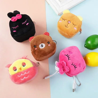 Cartone animato animale ragazzi portamonete in peluche bambini portamonete con cerniera custodia portaoggetti simpatici animali portafogli donna mini borsa regalo per bambini