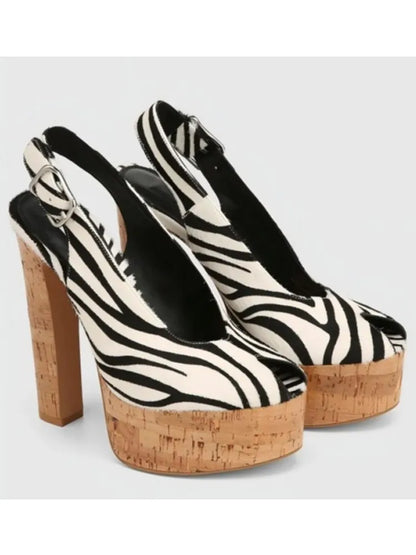 Sandali estivi da donna con tacco alto e suola spessa, sandali trasparenti alla moda per taglie forti da donna 34-44.