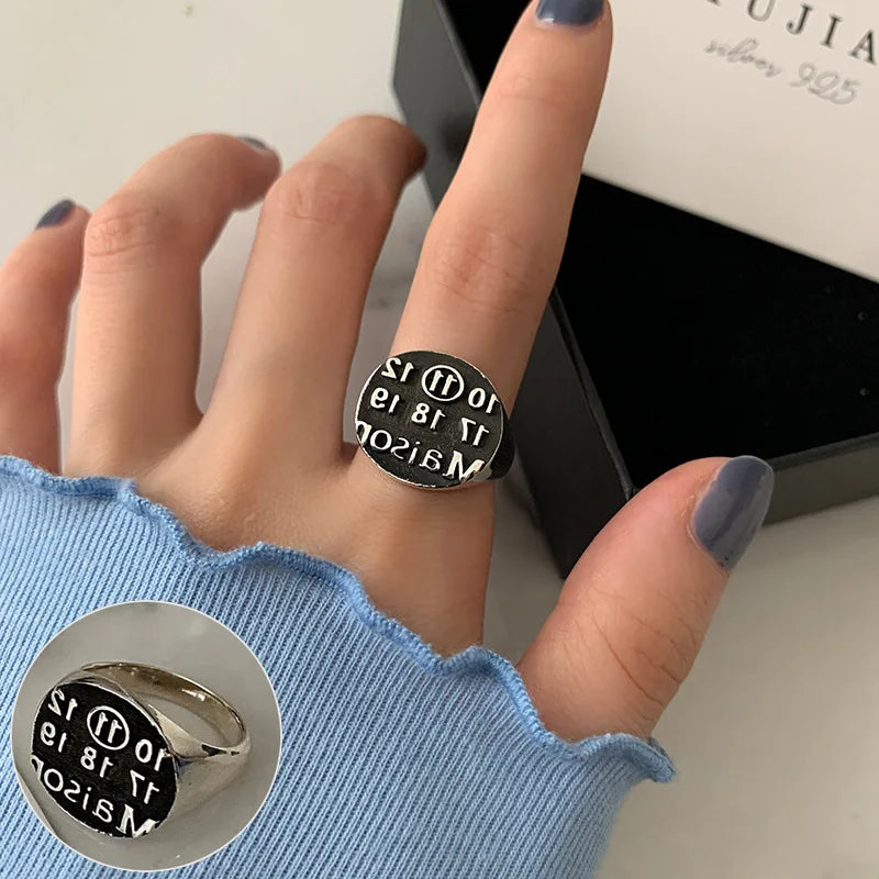 Anello goccia d'acqua in argento sterling 925 per le donne regalo geometrico punk esagerazione tendenza accessori gioielli Hiphop Dropshipping