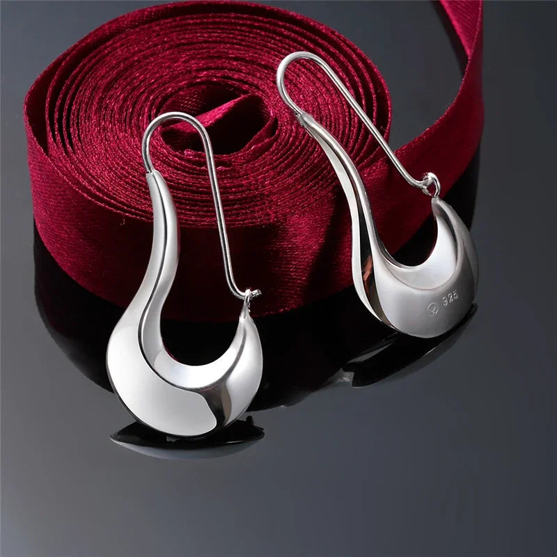 Orecchini pendenti in argento sterling 925 pregiati con ciondoli per gioielli da donna, moda, matrimonio, festa di fidanzamento, bel regalo