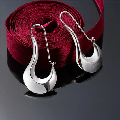 Orecchini pendenti in argento sterling 925 pregiati con ciondoli per gioielli da donna, moda, matrimonio, festa di fidanzamento, bel regalo