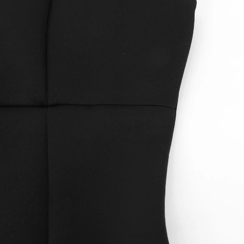 Abiti Sexy a-line da donna estate nuovo solido Sexy aderente senza maniche con spalle scoperte moda elegante Club Party Lady Dresses