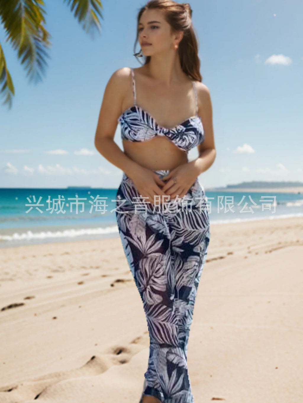 Nuovo costume da bagno bikini sexy pantaloni a rete costume da bagno da donna diviso in tre pezzi