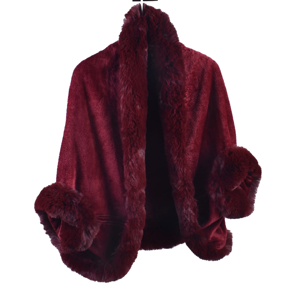 Cardigan da donna in peluche con maniche a pipistrello larghe e maniche a pipistrello in peluche con maniche calde di nuova moda invernale