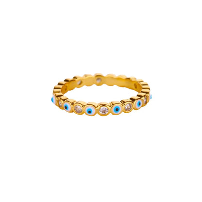Anelli geometrici in acciaio inossidabile con zirconi bianchi per le donne Accessori regalo per gioielli con anello estetico da sposa regolabile color oro