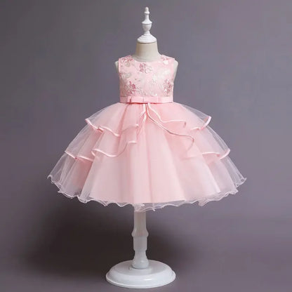 Fashion Prom Flower Girl Dresses Summer Kids Dresses for Girls Lace senza maniche Children Girls Party Dress 2-10 anni