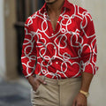 Regalo romantico da uomo Camicia a forma di cuore Manica lunga Moda Casual Estate Primavera Autunno Couverture Camicie con bottoni con stampa 3D