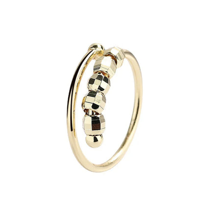 Anelli di ansia punk per donna uomo spirale Fidget perline anello gioielli di tendenza piacevole ruota liberamente anello in acciaio inossidabile antistress regalo
