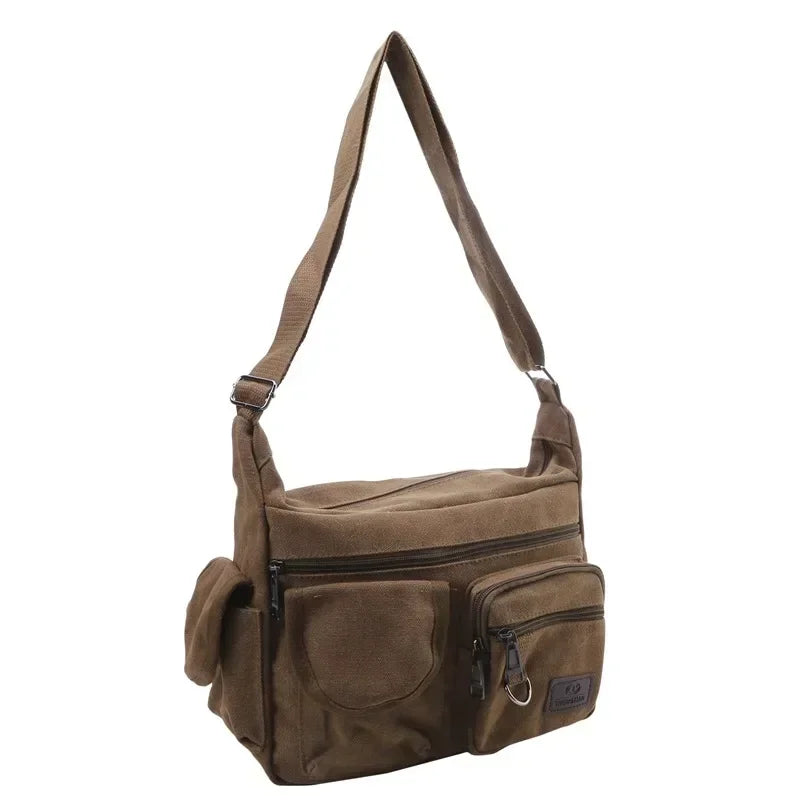 Borsa a Tracolla in Tela da Uomo, Borsa Casual da Viaggio, Borsa Messenger di Lusso, Borsa a Mano di Alta Qualità, Borsa da Petto alla Moda