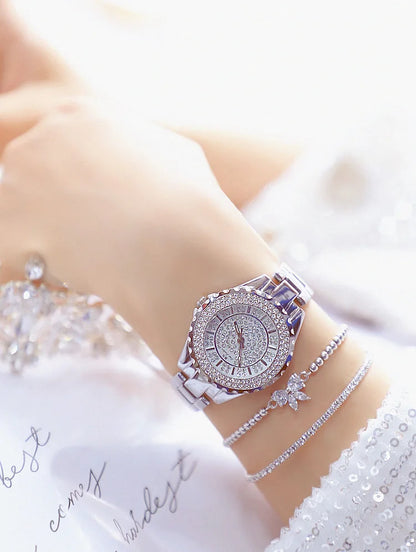 Orologi eleganti da donna con bracciale in oro 2025 Orologi da polso da donna di lusso delle migliori marche per orologio femminile Moda elegante in acciaio pieno