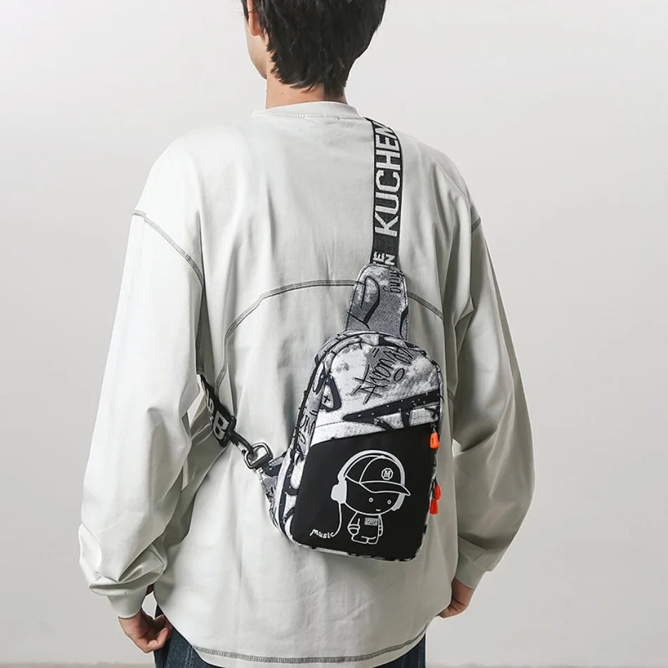 Borsa da petto luminosa alla moda Borsa a tracolla portatile leggera per pendolari per gita quotidiana Borse a tracolla dal design unico