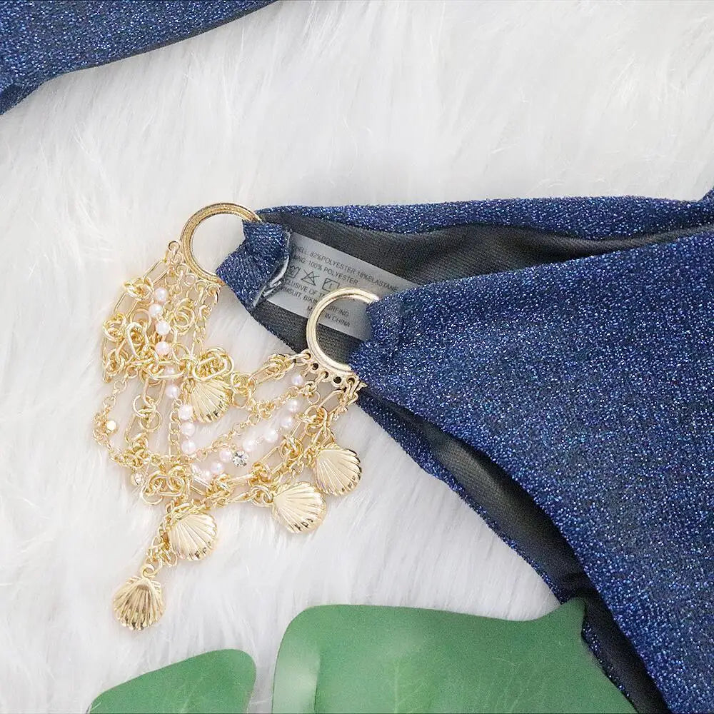 nuovo costume da bagno in due pezzi con strass 2026 cristallo di lusso perizoma Sexy perizoma Bikini Set costumi da bagno da donna costume da bagno Sexy da spiaggia
