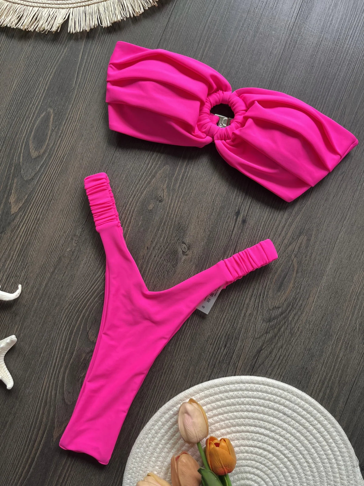 2026 Sexy Female Swimwear Micro Bikini Push Up Women Solid Swimsuits Brazilian Bikini Set Thong Biquini Swim Suits Beachwear