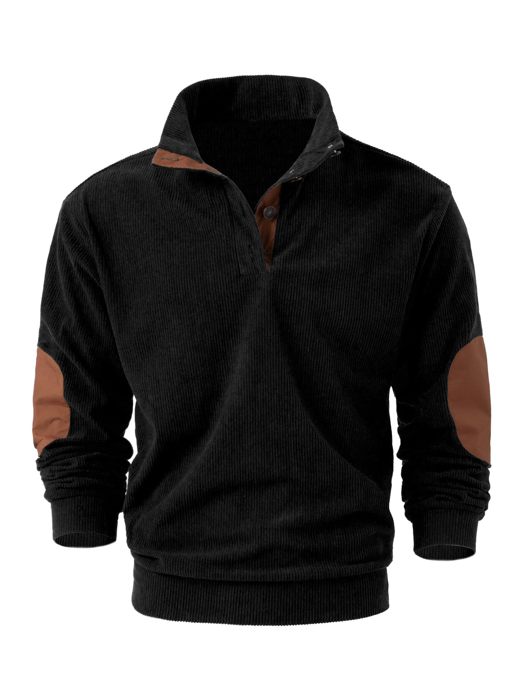 Top da uomo a maniche lunghe sportivi in tinta unita primaverili e autunnali, pullover da uomo all'aperto con colletto rialzato alla moda e casual