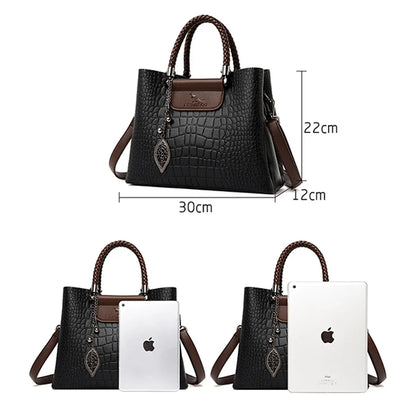 Borse di lusso in morbida pelle Borse da donna Designer 3 strati Borsa a tracolla con tracolla Sac Borsa da donna per lo shopping di grande capacità