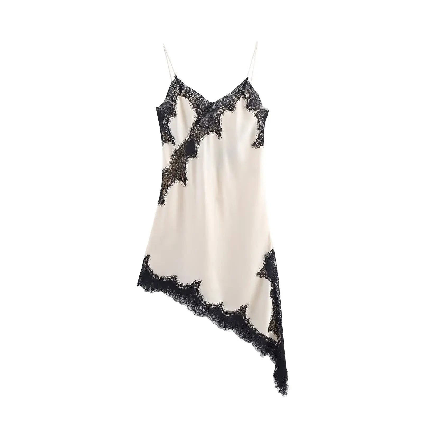 HH Summer Sexy Party Sling Dress per le donne senza maniche asimmetria pizzo splicing backless halter neck moda abiti slim