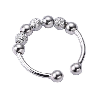 Anelli di ansia punk per donna uomo spirale Fidget perline anello gioielli di tendenza piacevole ruota liberamente anello in acciaio inossidabile antistress regalo