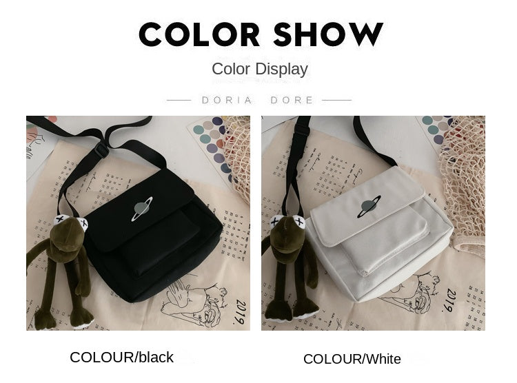 Borsa a tracolla per studenti con collage casual Borsa piccola da donna Borsa a tracolla in tela per donna Borse a tracolla con stampa Bolsas Sac
